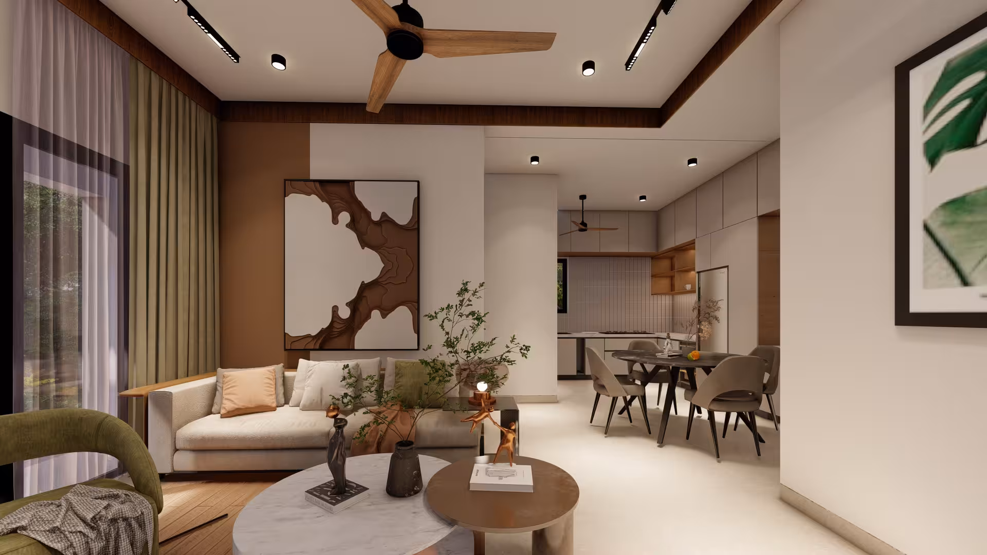 Elegant interior design of CDR Apartment.