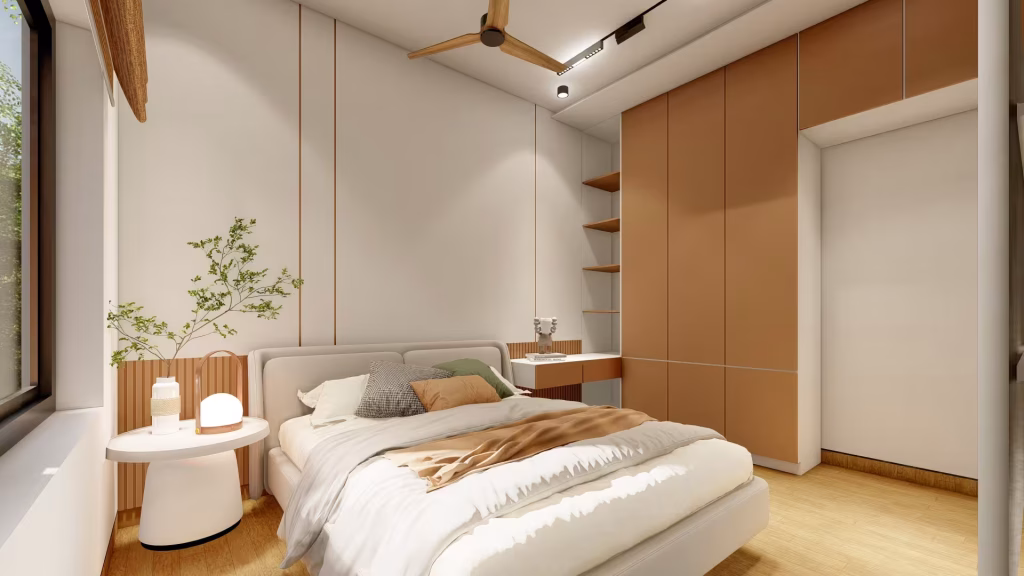 Modern apartment interior with minimalist architectural design