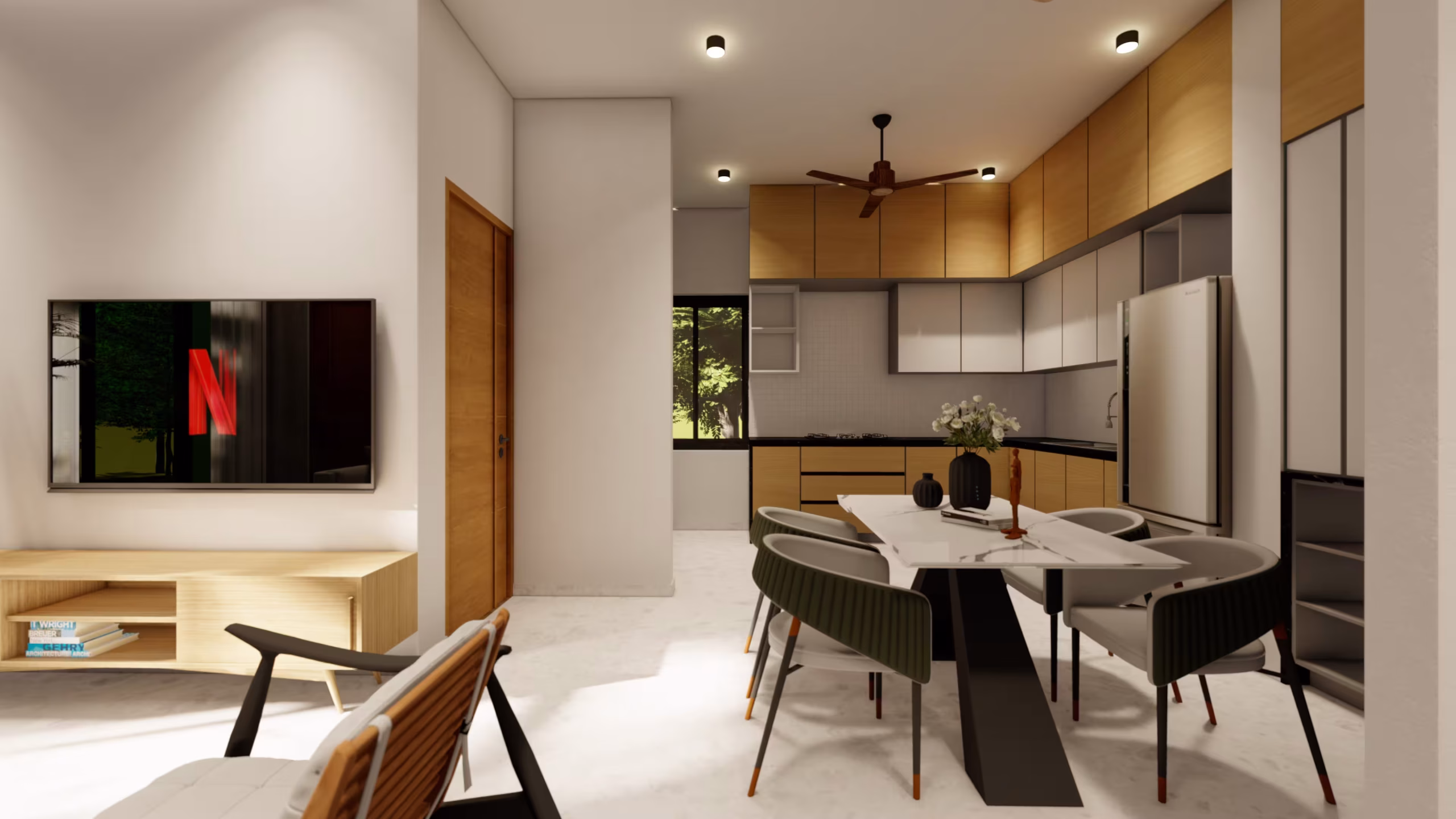 Elegant interior design of CDR Apartment.